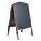 Black Wooden Folding A-Frame Double-Sided Chalkboard Sign for Sidewalk Advertising